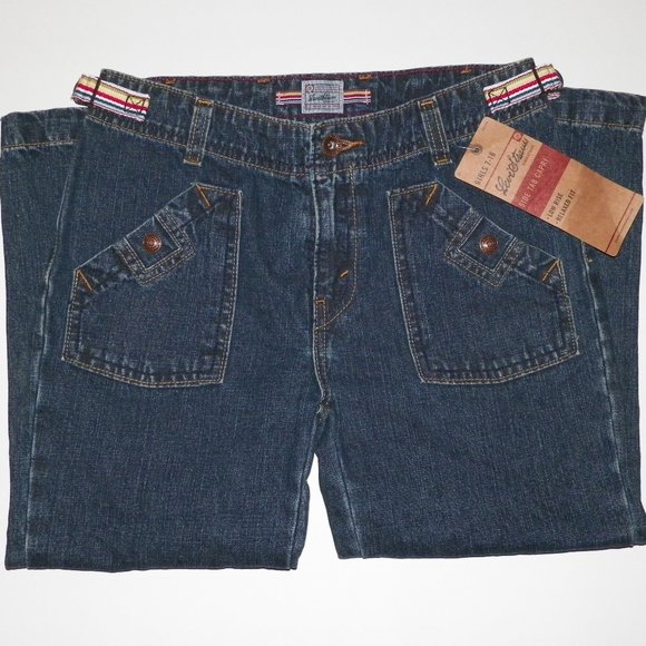 Levi Strauss Girls Denim Capris Side Tab Low Rise Relaxed Fit NWT - Picture 1 of 7